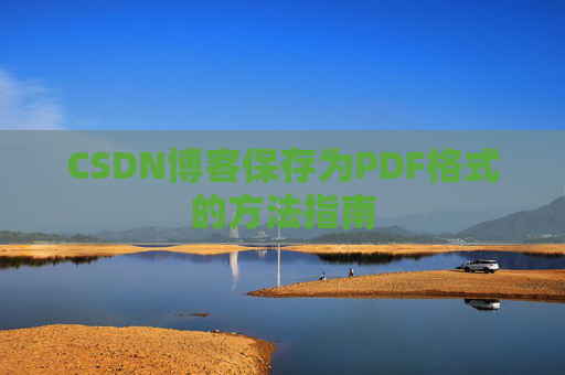 CSDN博客保存为PDF格式的方法指南